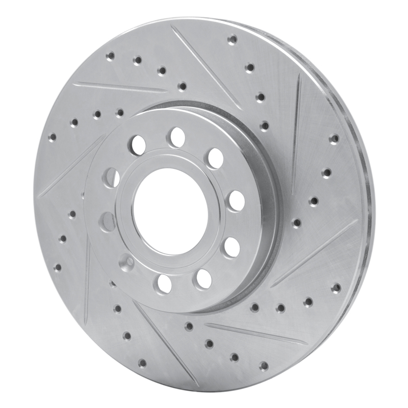 Picture of RNC Brake Rotor - Drill & Slot - R1 05-25 Audi A3 (Mexico) Front Right Drilled & Slotted Silver Brake Rotor rnc631-74028R