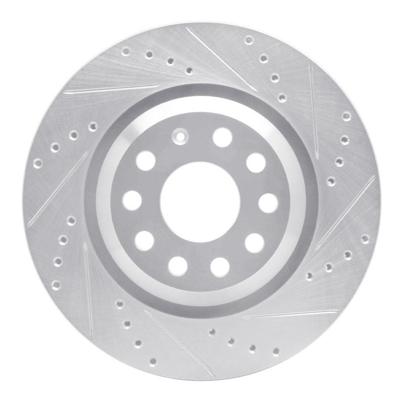 Picture of RNC Brake Rotor - Drill & Slot - R1 06-25 Audi Q3 Rear Right Drilled & Slotted Silver Brake Rotor rnc631-74030R