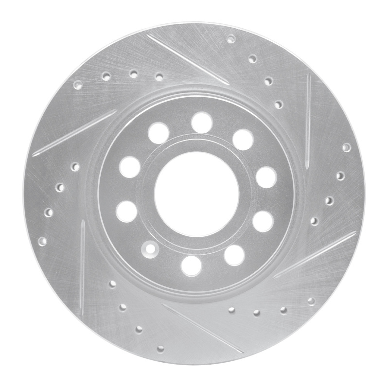 Picture of RNC Brake Rotor - Drill & Slot - R1 05-15 Volkswagen Jetta Sedan Front Right Drilled & Slotted Silver Brake Rotor rnc631-74032R