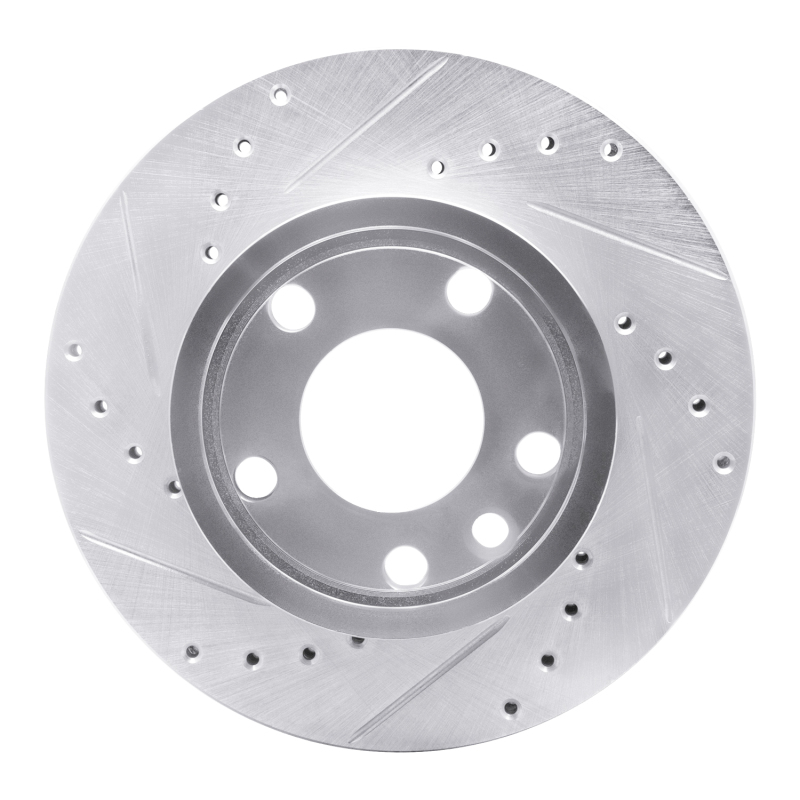 Picture of RNC Brake Rotor - Drill & Slot - R1 92-95 Volkswagen EuroVan Front Left Drilled & Slotted Silver Brake Rotor rnc631-74040L