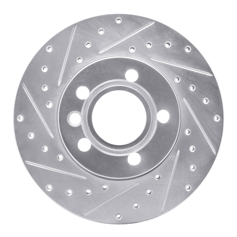Picture of RNC Brake Rotor - Drill & Slot - R1 96-00 Volkswagen EuroVan Front Left Drilled & Slotted Silver Brake Rotor rnc631-74042L
