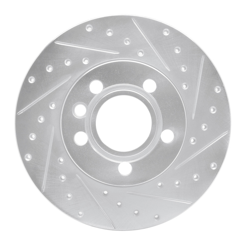 Picture of RNC Brake Rotor - Drill & Slot - R1 96-00 Volkswagen EuroVan Front Right Drilled & Slotted Silver Brake Rotor rnc631-74042R