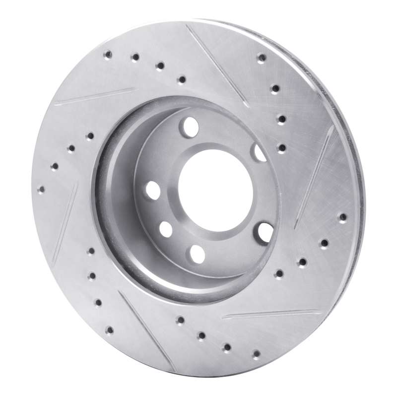 Picture of RNC Brake Rotor - Drill & Slot - R1 92-95 Volkswagen EuroVan Front Left Drilled & Slotted Silver Brake Rotor rnc631-74040L