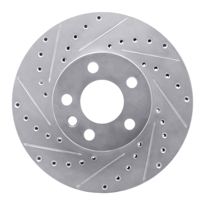 Picture of RNC Brake Rotor - Drill & Slot - R1 01-03 Volkswagen EuroVan Front Left Drilled & Slotted Silver Brake Rotor rnc631-74046L