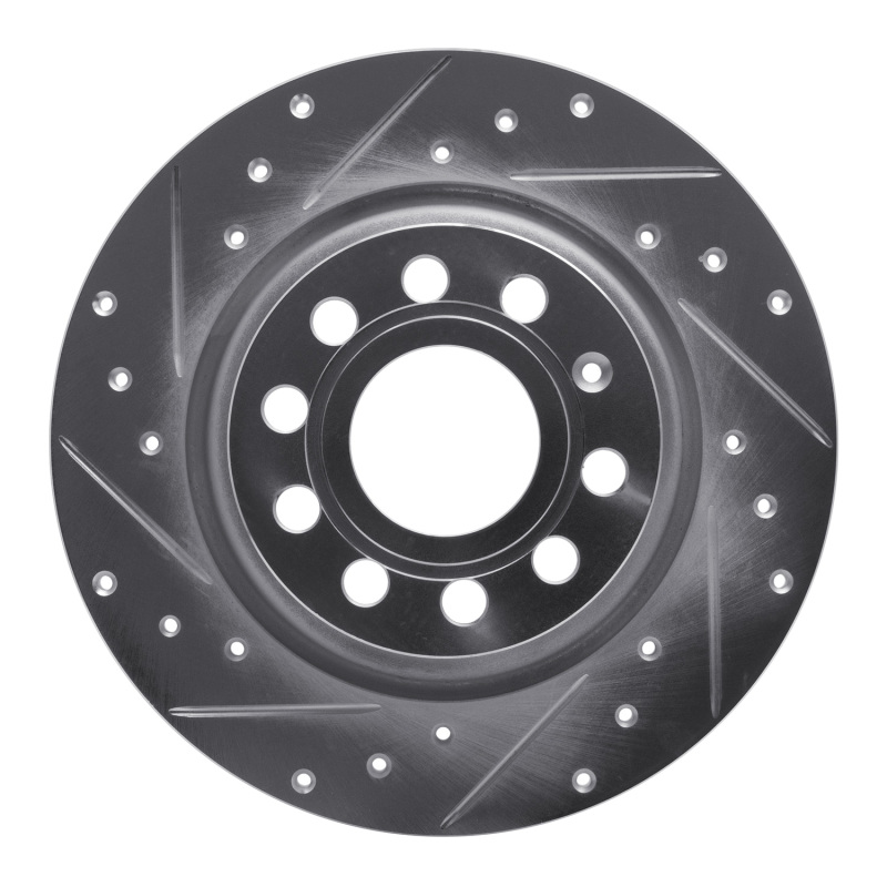 Picture of RNC Brake Rotor - Drill & Slot - R1 05-18 Audi Q3 (Mexico) Rear Left Drilled & Slotted Silver Brake Rotor rnc631-74055L