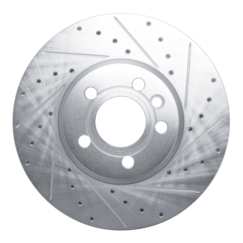 Picture of RNC Brake Rotor - Drill & Slot - R1 01-03 Volkswagen EuroVan Front Right Drilled & Slotted Silver Brake Rotor rnc631-74046R