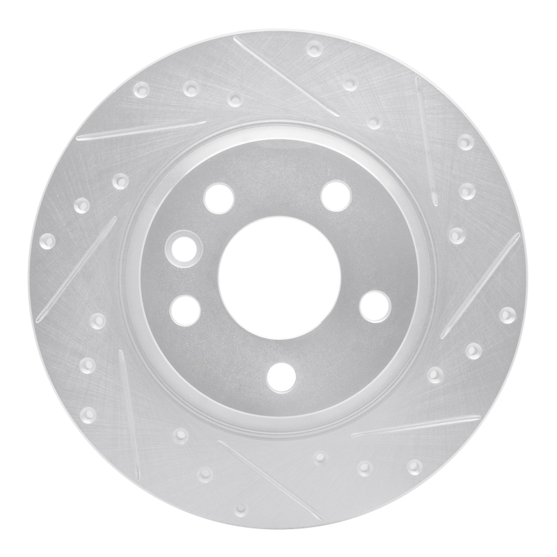 Picture of RNC Brake Rotor - Drill & Slot - R1 01-03 Volkswagen EuroVan Rear Right Drilled & Slotted Silver Brake Rotor rnc631-74047R