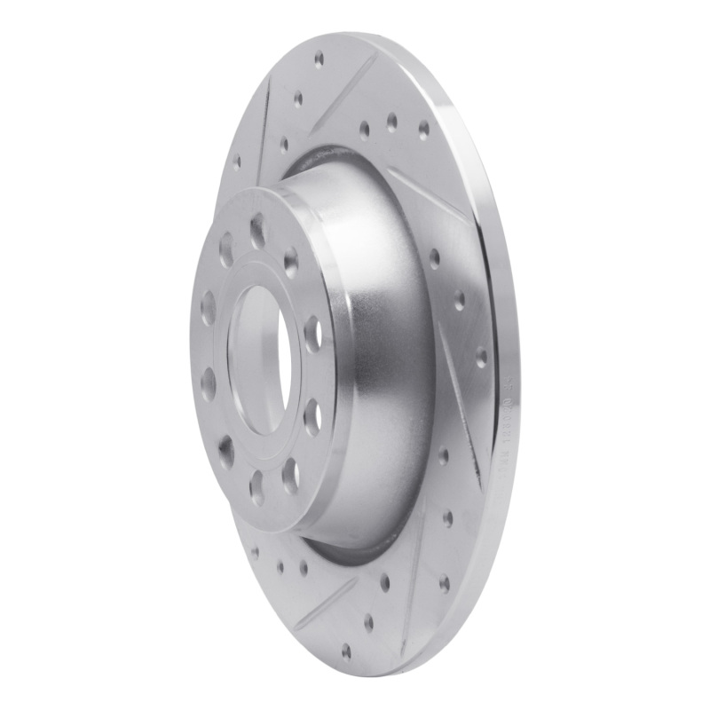 Picture of RNC Brake Rotor - Drill & Slot - R1 05-18 Audi Q3 (Mexico) Rear Left Drilled & Slotted Silver Brake Rotor rnc631-74055L