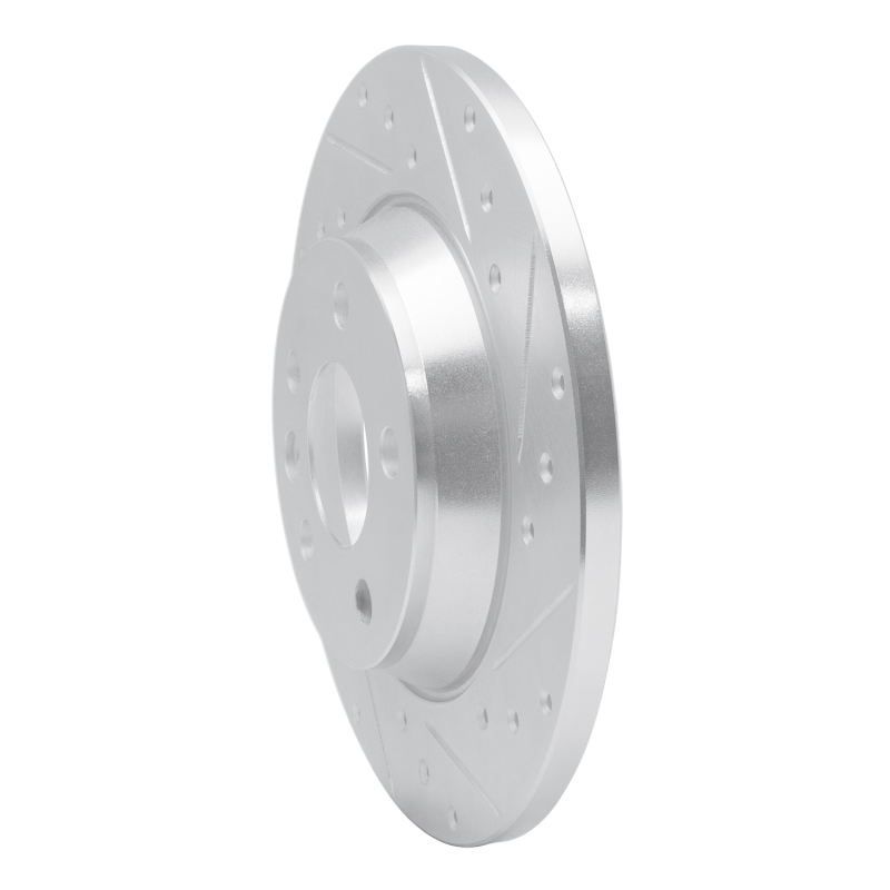 Picture of RNC Brake Rotor - Drill & Slot - R1 01-03 Volkswagen EuroVan Rear Right Drilled & Slotted Silver Brake Rotor rnc631-74047R