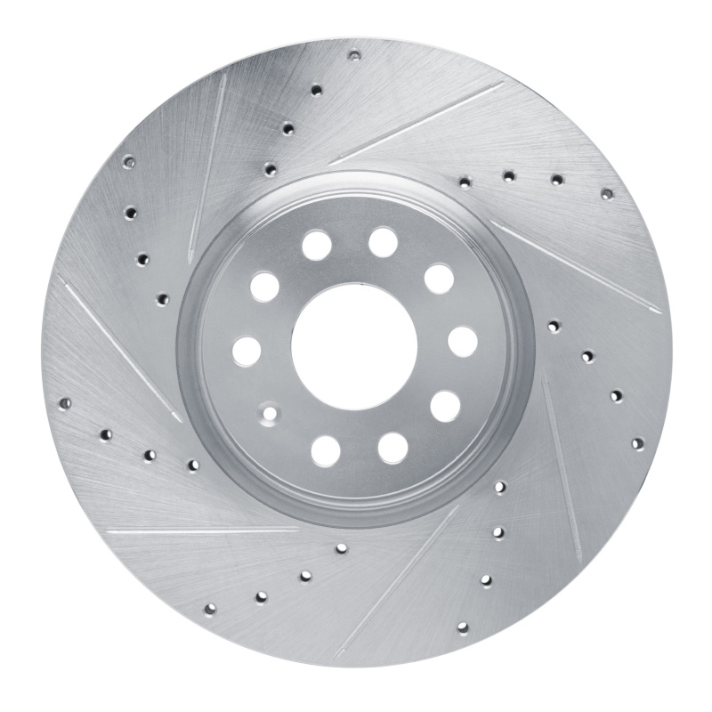 Picture of RNC Brake Rotor - Drill & Slot - R1 18-25 Volkswagen TERamONT (Mexico) Front Left Drilled & Slotted Silver Brake Rotor rnc631-74058L