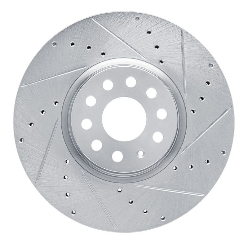 Picture of RNC Brake Rotor - Drill & Slot - R1 18-25 Volkswagen ATLAS Front Right Drilled & Slotted Silver Brake Rotor rnc631-74058R