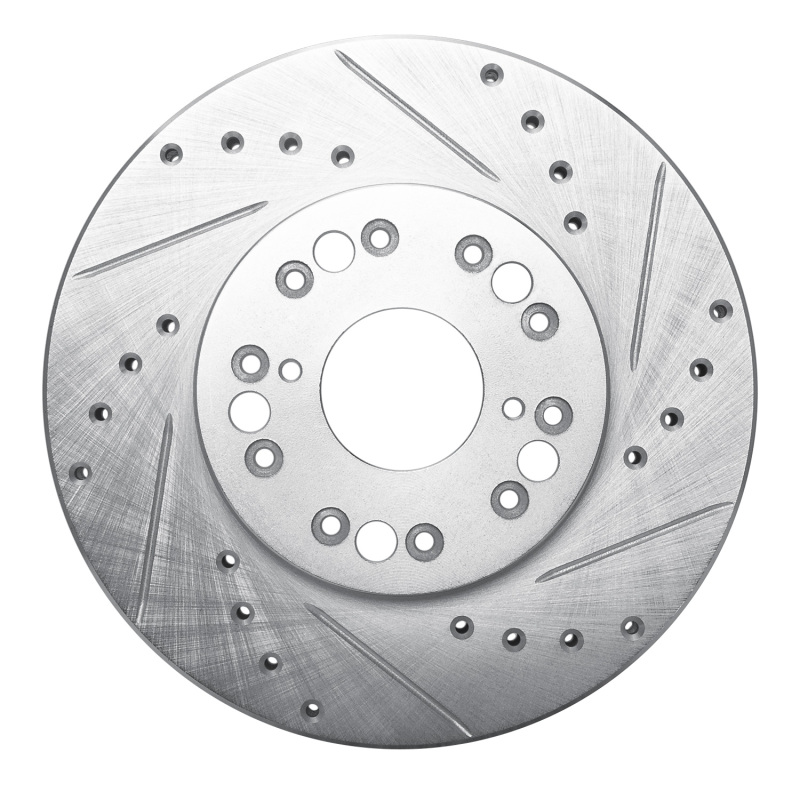 Picture of RNC Brake Rotor - Drill & Slot - R1 90-90 Lexus LS400 Front Right Drilled & Slotted Silver Brake Rotor rnc631-75000R