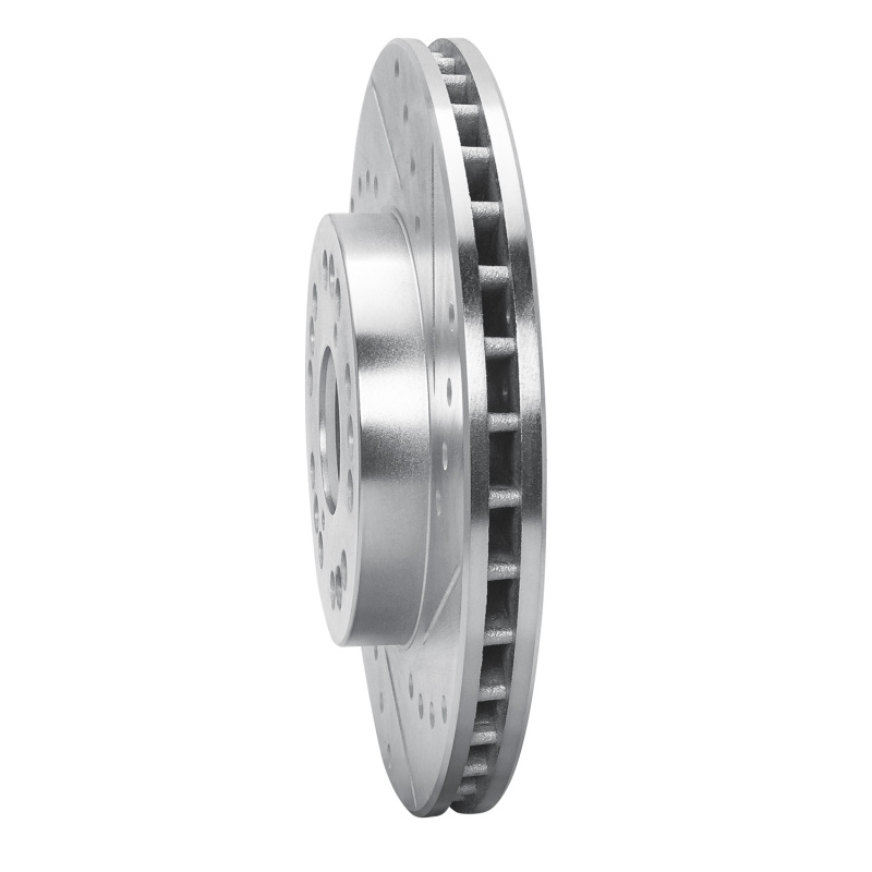 Picture of RNC Brake Rotor - Drill & Slot - R1 90-90 Lexus LS400 Front Right Drilled & Slotted Silver Brake Rotor rnc631-75000R