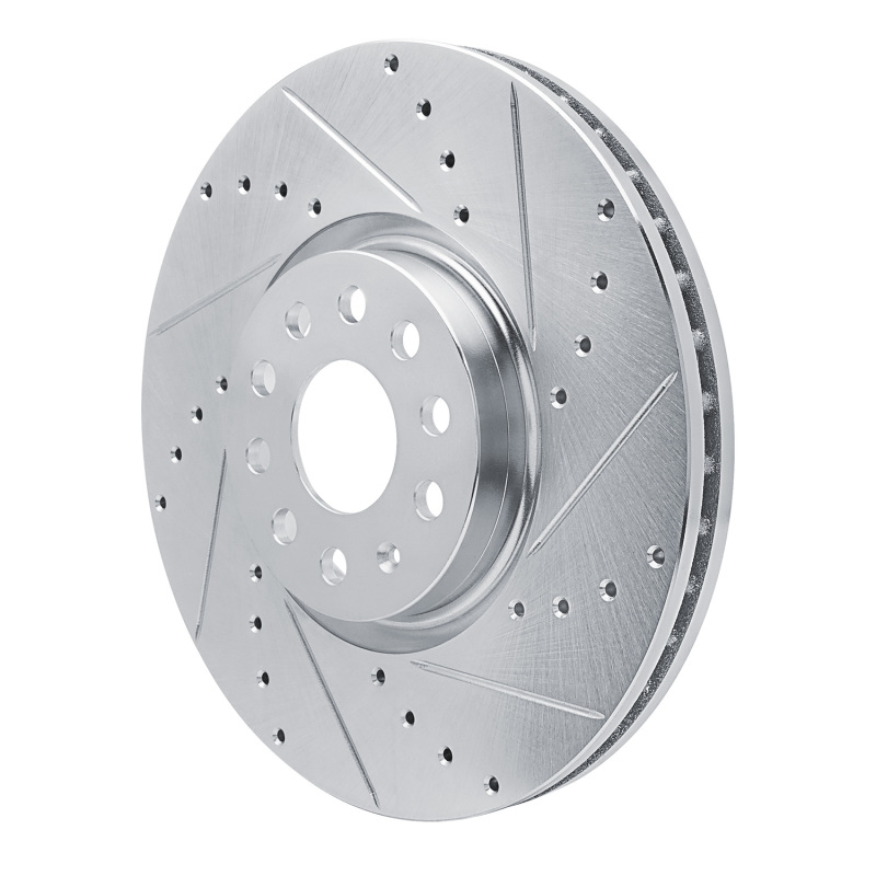 Picture of RNC Brake Rotor - Drill & Slot - R1 18-25 Volkswagen ATLAS Front Right Drilled & Slotted Silver Brake Rotor rnc631-74058R