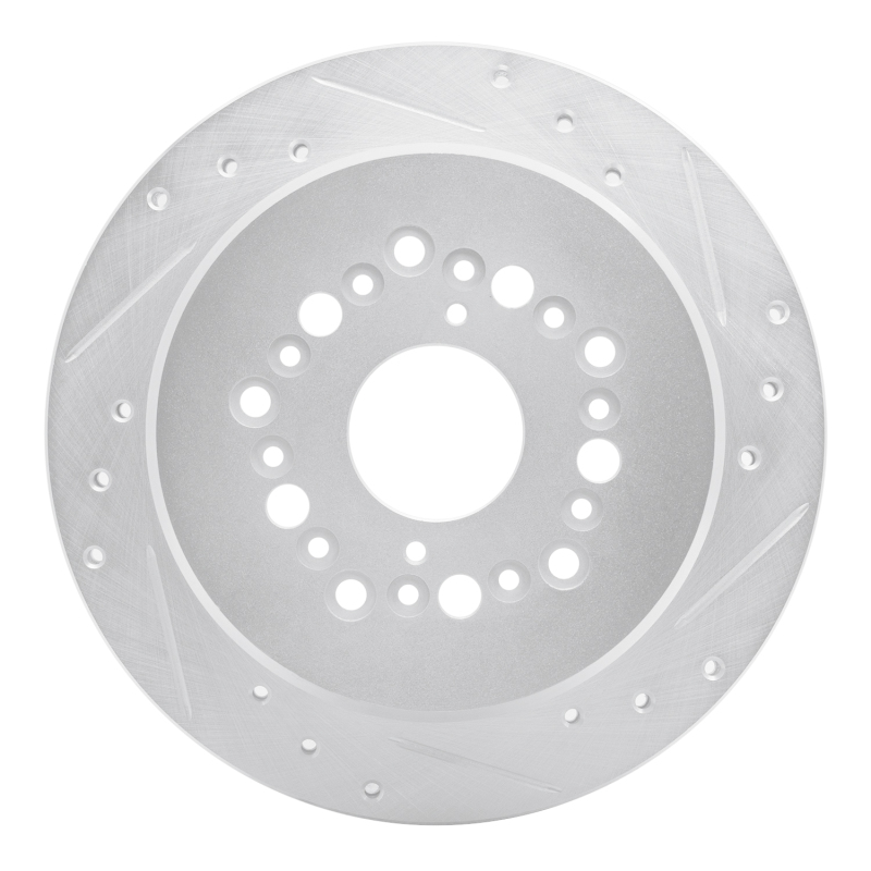 Picture of RNC Brake Rotor - Drill & Slot - R1 90-92 Lexus LS400 Rear Right Drilled & Slotted Silver Brake Rotor rnc631-75001R