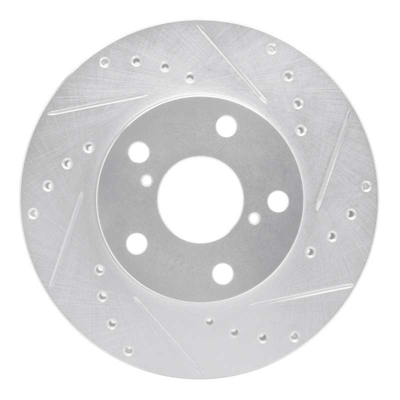 Picture of RNC Brake Rotor - Drill & Slot - R1 92-98 Lexus SC300 Front Right Drilled & Slotted Silver Brake Rotor rnc631-75003R
