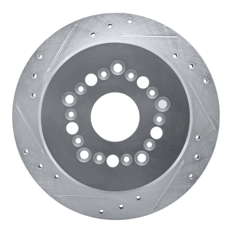 Picture of RNC Brake Rotor - Drill & Slot - R1 92-98 Lexus SC300 Rear Left Drilled & Slotted Silver Brake Rotor rnc631-75004L