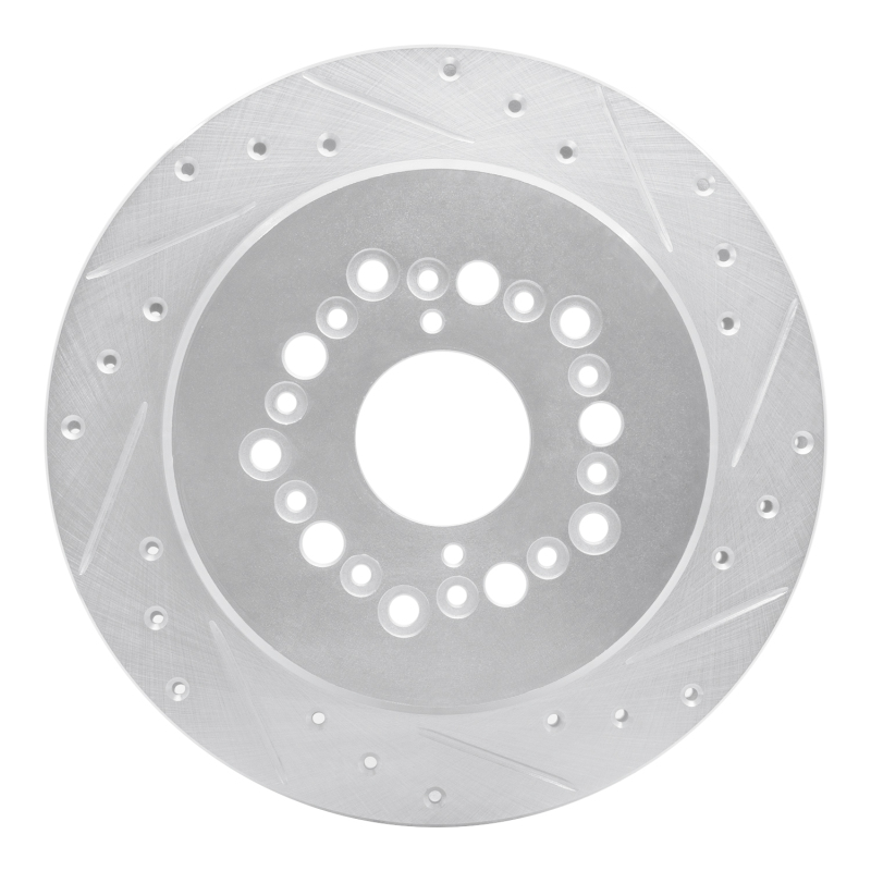 Picture of RNC Brake Rotor - Drill & Slot - R1 92-00 Lexus SC400 Rear Right Drilled & Slotted Silver Brake Rotor rnc631-75006R