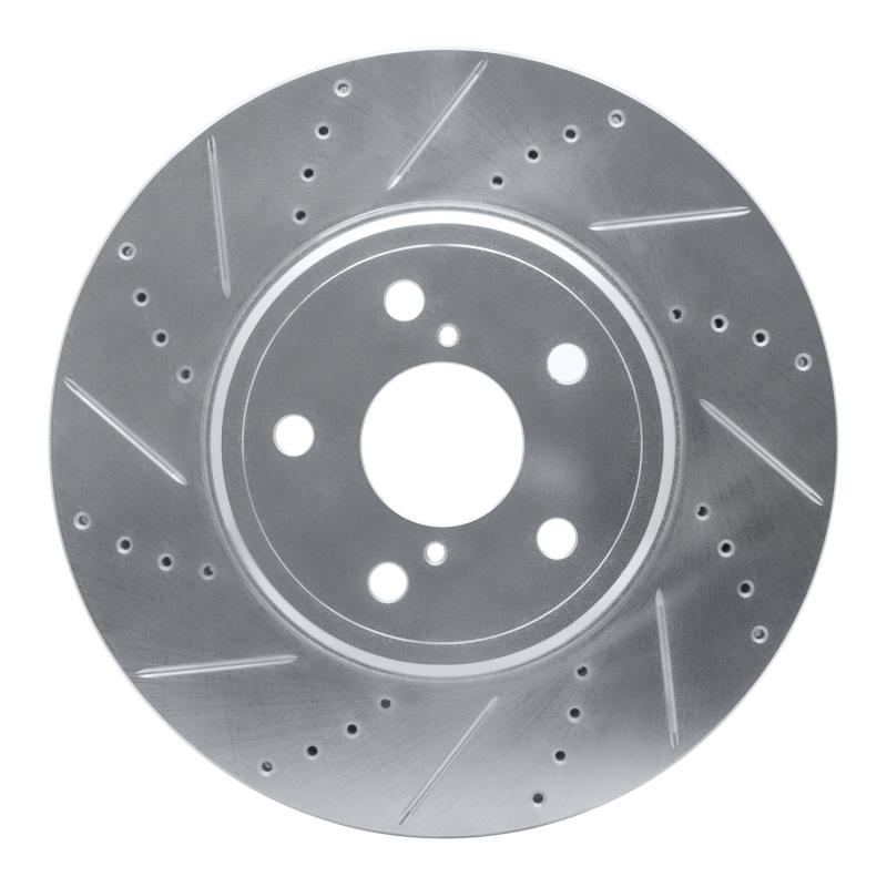 Picture of RNC Brake Rotor - Drill & Slot - R1 01-06 Lexus LS430 Front Left Drilled & Slotted Silver Brake Rotor rnc631-75009L