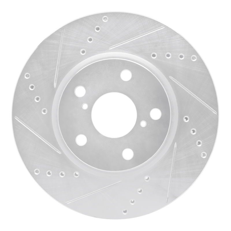 Picture of RNC Brake Rotor - Drill & Slot - R1 06-15 Lexus IS250 Right Front Drilled & Slotted Silver Brake Rotor rnc631-75013D