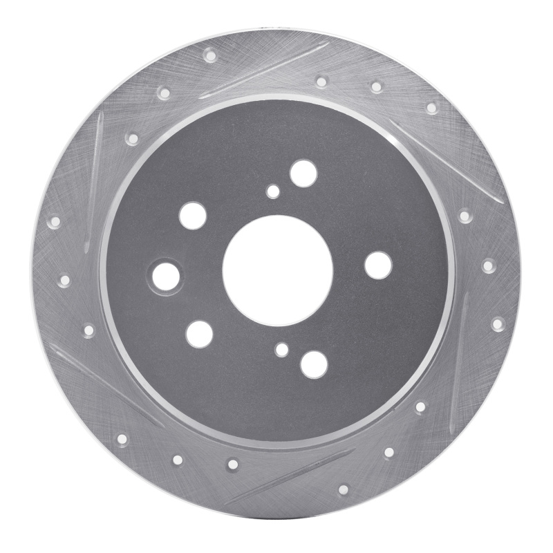 Picture of RNC Brake Rotor - Drill & Slot - R1 06-15 Lexus IS250 Rear Left Drilled & Slotted Silver Brake Rotor rnc631-75016L