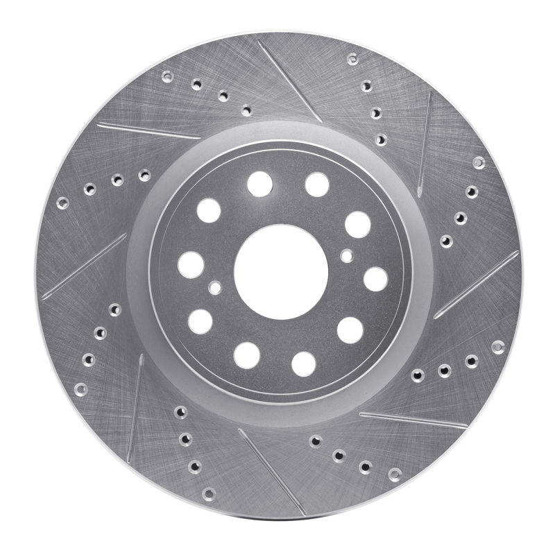 Picture of RNC Brake Rotor - Drill & Slot - R1 07-23 Lexus LS460 Front Right Drilled & Slotted Silver Brake Rotor rnc631-75017R