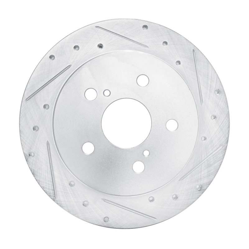 Picture of RNC Brake Rotor - Drill & Slot - R1 15-25 Lexus ES250 Rear Right Drilled & Slotted Silver Brake Rotor rnc631-75041R