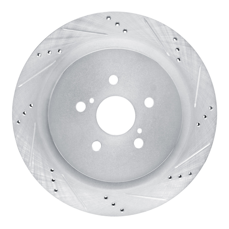 Picture of RNC Brake Rotor - Drill & Slot - R1 16-22 Lexus RX350 Rear Right Drilled & Slotted Silver Brake Rotor rnc631-75042R