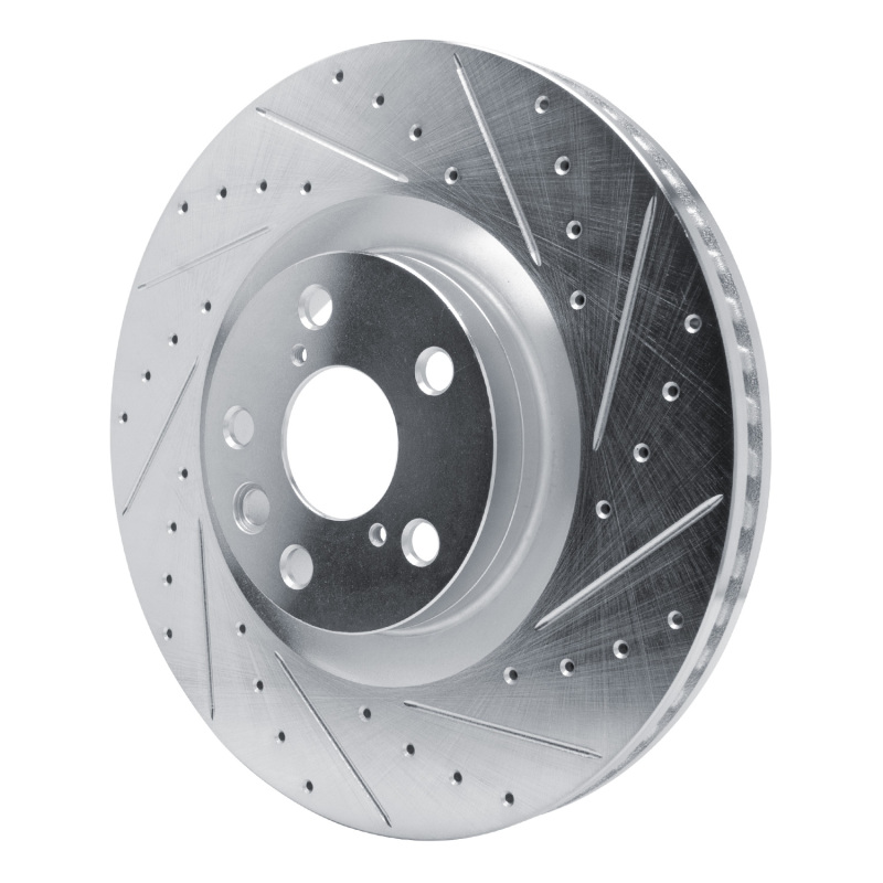 Picture of RNC Brake Rotor - Drill & Slot - R1 11-25 Lexus GS450H Right Front Drilled & Slotted Silver Brake Rotor rnc631-75055D