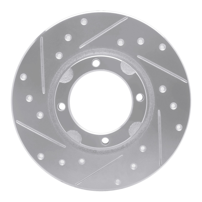 Picture of RNC Brake Rotor - Drill & Slot - R1 80-82 Toyota Tercel Front Left Drilled & Slotted Silver Brake Rotor rnc631-76003L
