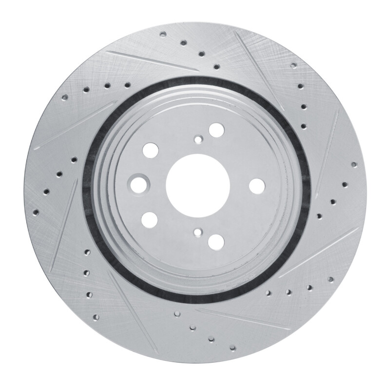 Picture of RNC Brake Rotor - Drill & Slot - R1 20-25 Lexus RX350 Front Right Drilled & Slotted Silver Brake Rotor rnc631-75066R