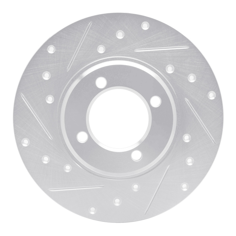 Picture of RNC Brake Rotor - Drill & Slot - R1 70-79 Toyota Carina Front Left Drilled & Slotted Silver Brake Rotor rnc631-76005L