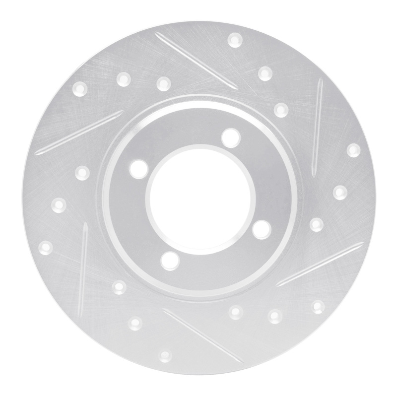 Picture of RNC Brake Rotor - Drill & Slot - R1 70-79 Toyota Celica Front Right Drilled & Slotted Silver Brake Rotor rnc631-76005R