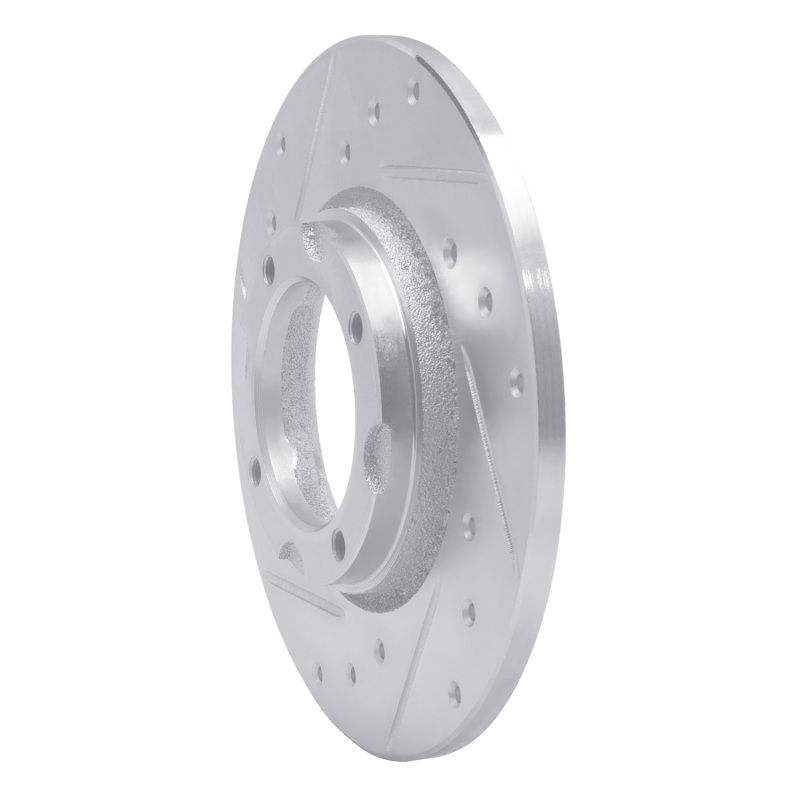 Picture of RNC Brake Rotor - Drill & Slot - R1 80-82 Toyota Tercel Front Left Drilled & Slotted Silver Brake Rotor rnc631-76003L