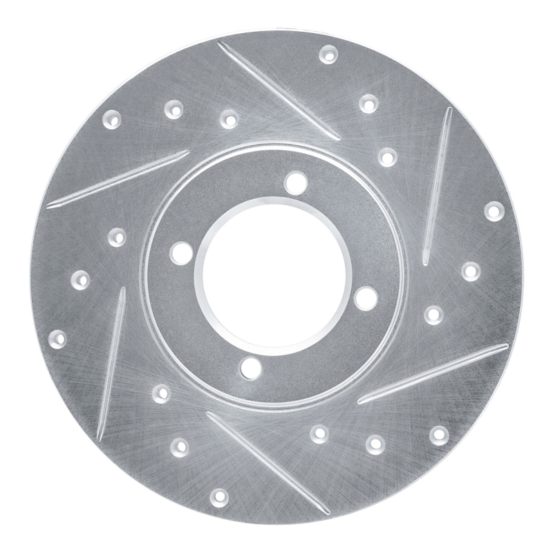 Picture of RNC Brake Rotor - Drill & Slot - R1 76-81 Toyota Celica Front Right Drilled & Slotted Silver Brake Rotor rnc631-76007R