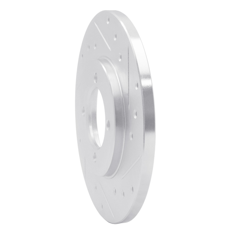 Picture of RNC Brake Rotor - Drill & Slot - R1 80-83 Toyota Corolla (US/Canada) Front Right Drilled & Slotted Silver Brake Rotor rnc631-76006R