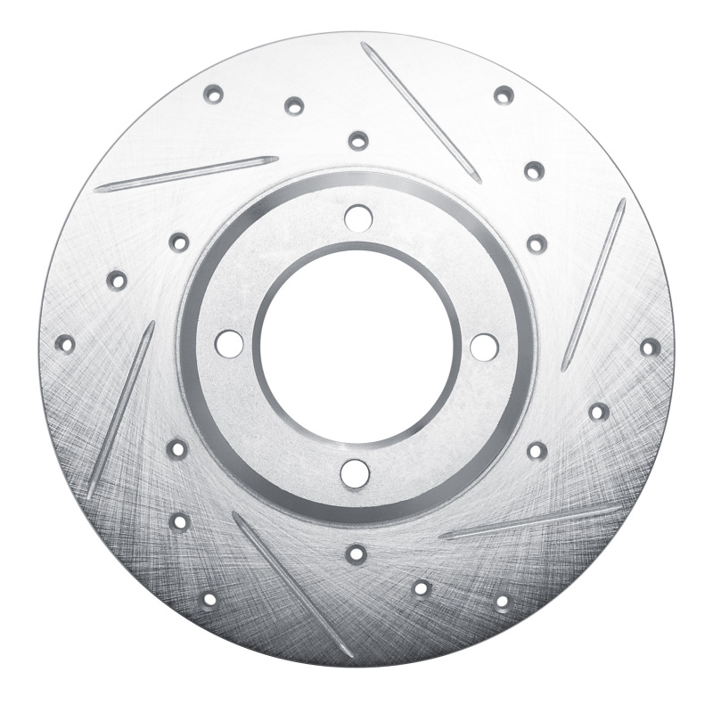 Picture of RNC Brake Rotor - Drill & Slot - R1 79-81 Toyota Celica Front Right Drilled & Slotted Silver Brake Rotor rnc631-76008R