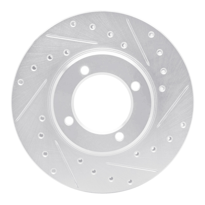 Picture of RNC Brake Rotor - Drill & Slot - R1 81-82 Toyota Cressida Front Right Drilled & Slotted Silver Brake Rotor rnc631-76015R