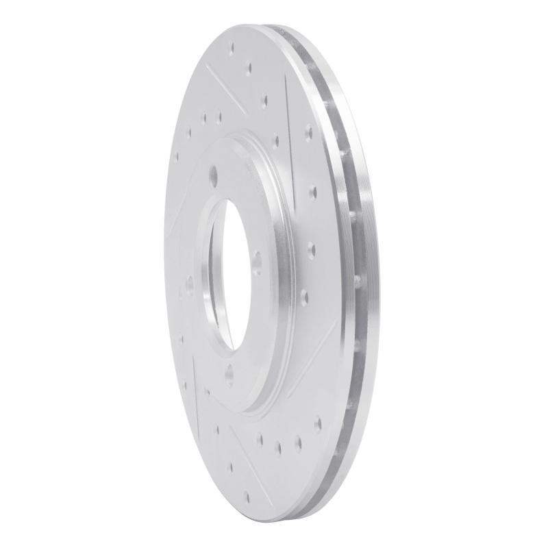 Picture of RNC Brake Rotor - Drill & Slot - R1 81-82 Toyota Cressida Front Right Drilled & Slotted Silver Brake Rotor rnc631-76015R