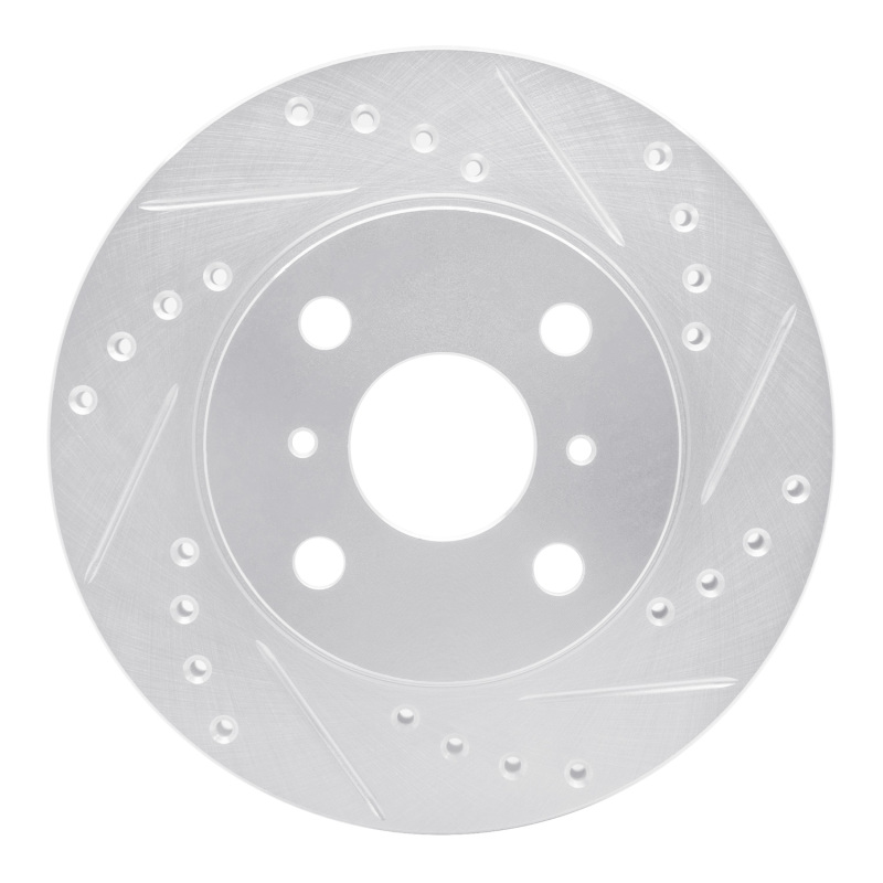 Picture of RNC Brake Rotor - Drill & Slot - R1 85-88 Chevrolet Nova Front Right Drilled & Slotted Silver Brake Rotor rnc631-76021R