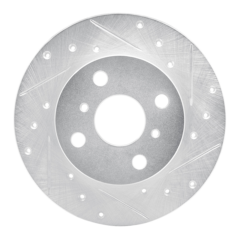 Picture of RNC Brake Rotor - Drill & Slot - R1 84-88 Chevrolet Nova Front Right Drilled & Slotted Silver Brake Rotor rnc631-76022R