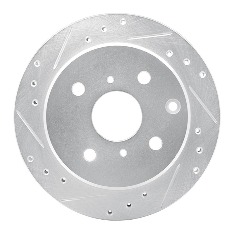 Picture of RNC Brake Rotor - Drill & Slot - R1 84-88 Toyota Cressida Rear Left Drilled & Slotted Silver Brake Rotor rnc631-76025L