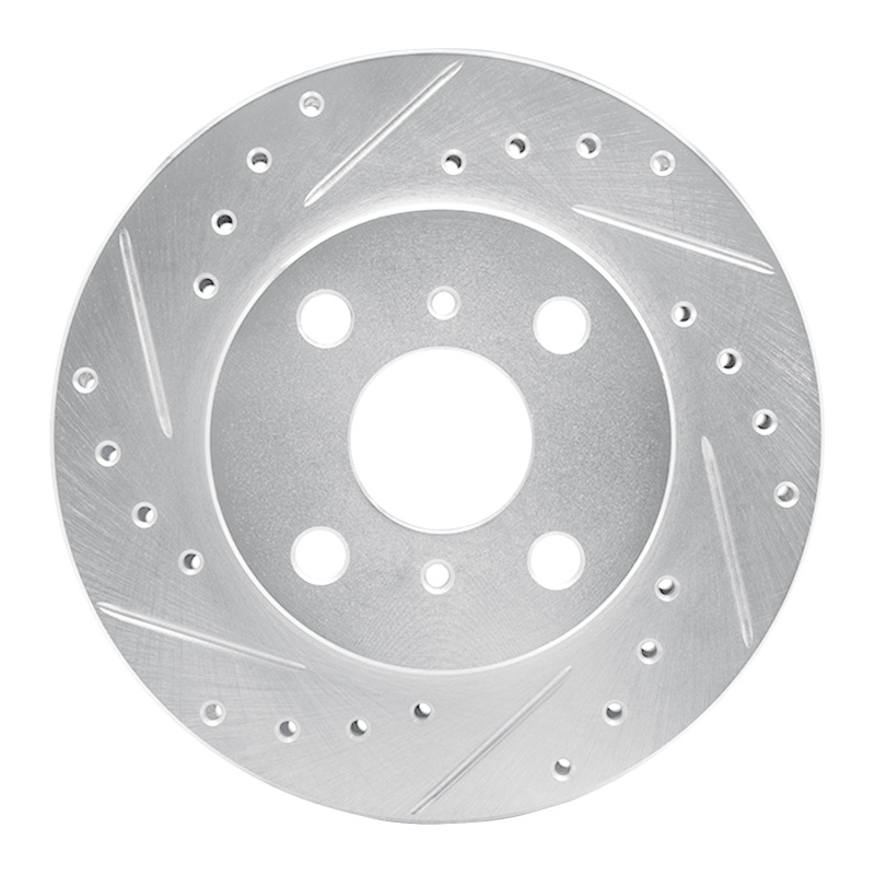 Picture of RNC Brake Rotor - Drill & Slot - R1 86-89 Toyota Celica Front Left Drilled & Slotted Silver Brake Rotor rnc631-76026L