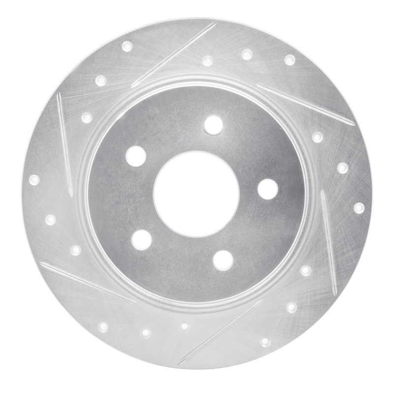 Picture of RNC Brake Rotor - Drill & Slot - R1 86-93 Lexus ES250 Rear Right Drilled & Slotted Silver Brake Rotor rnc631-76029R