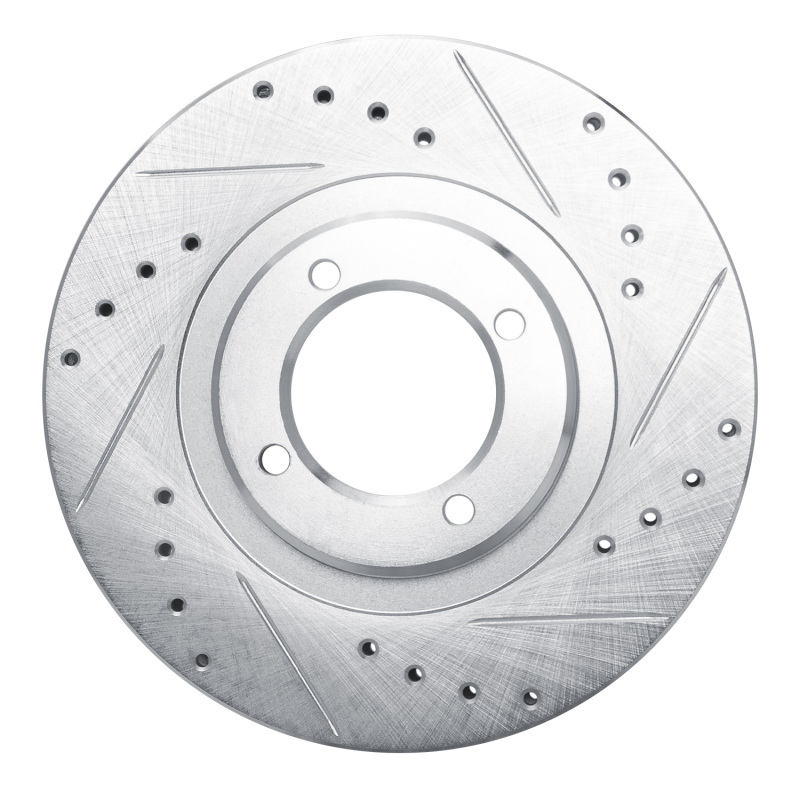 Picture of RNC Brake Rotor - Drill & Slot - R1 85-88 Toyota Cressida Front Right Drilled & Slotted Silver Brake Rotor rnc631-76030R