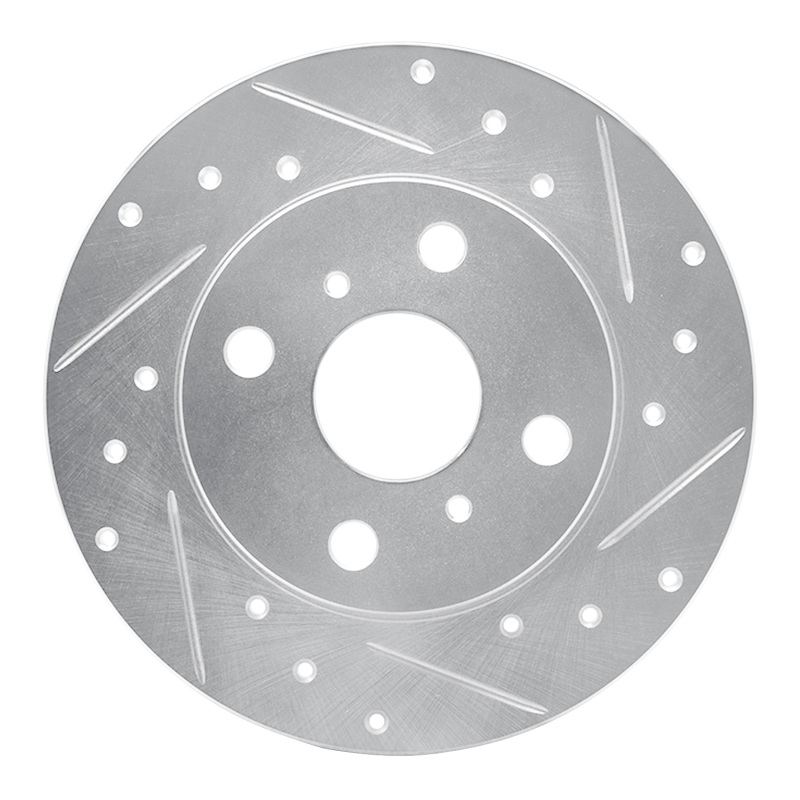 Picture of RNC Brake Rotor - Drill & Slot - R1 85-86 Toyota MR2 Rear Right Drilled & Slotted Silver Brake Rotor rnc631-76031R