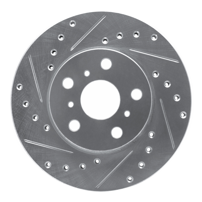 Picture of RNC Brake Rotor - Drill & Slot - R1 87-87 Toyota Camry Front Left Drilled & Slotted Silver Brake Rotor rnc631-76033L