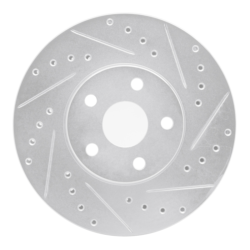 Picture of RNC Brake Rotor - Drill & Slot - R1 87-91 Lexus ES250 Front Right Drilled & Slotted Silver Brake Rotor rnc631-76042R