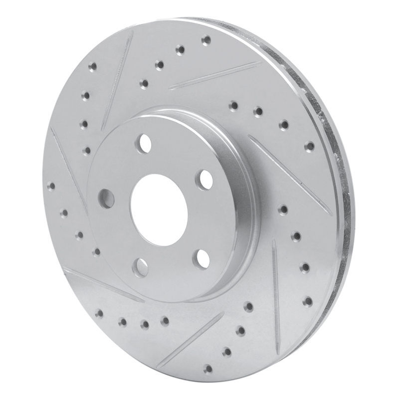 Picture of RNC Brake Rotor - Drill & Slot - R1 87-91 Lexus ES250 Front Left Drilled & Slotted Silver Brake Rotor rnc631-76042L