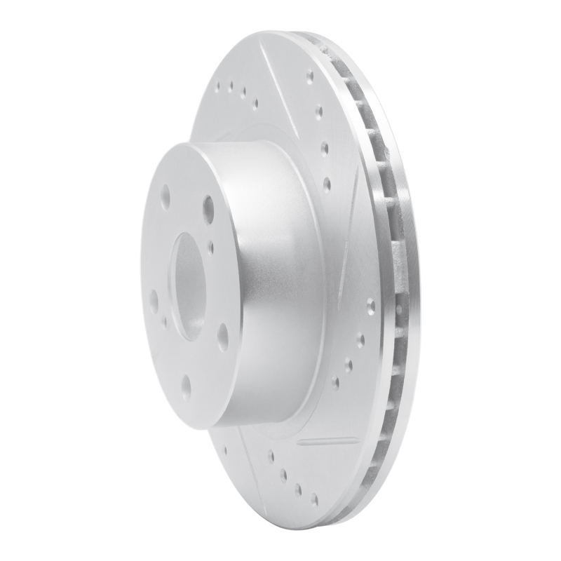 Picture of RNC Brake Rotor - Drill & Slot - R1 89-92 Toyota Cressida Front Right Drilled & Slotted Silver Brake Rotor rnc631-76040R